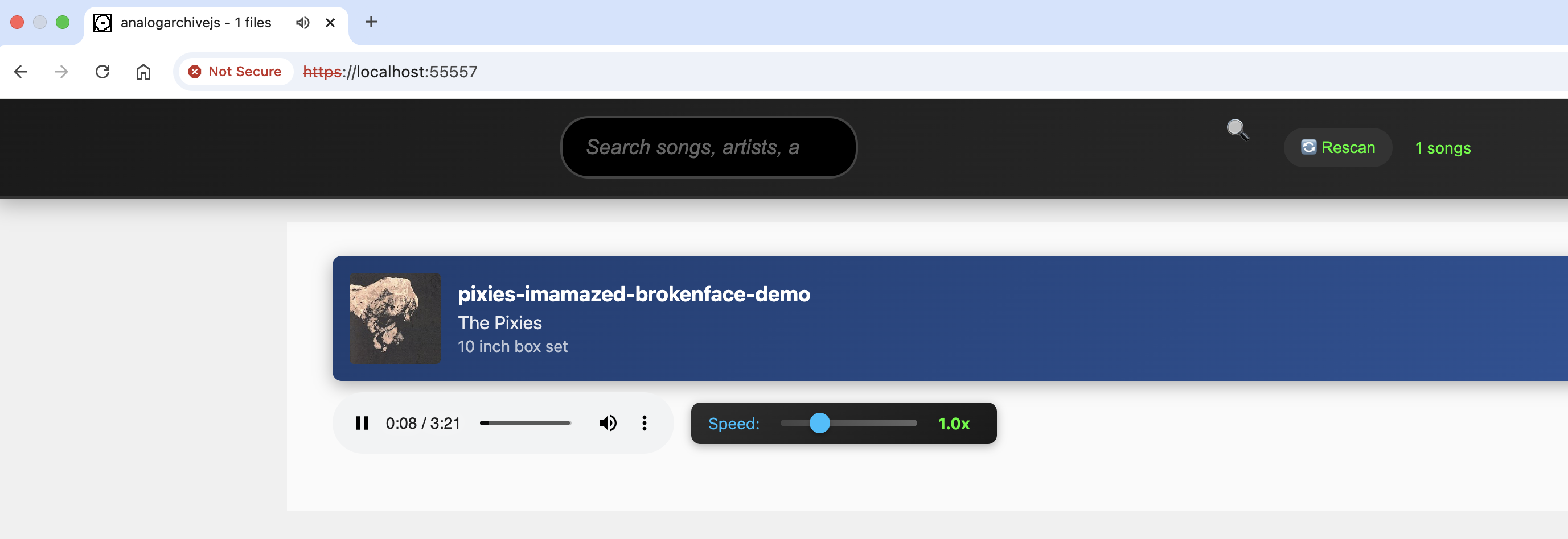App running with one file